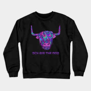 Scottish Highland Cow - Och Aye The Moo Crewneck Sweatshirt